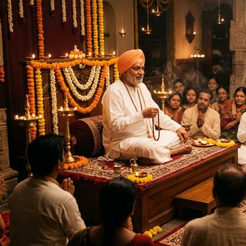 Devotees Chanting in Unity